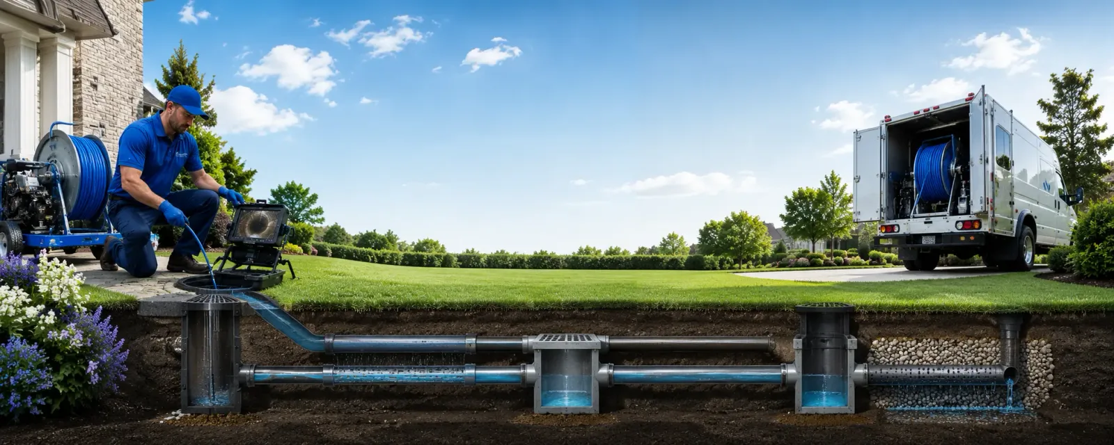 Outdoor drain cleaning information for Monroe, CT
